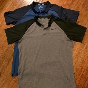 2 Nike Golf Dri-Fit Polo shirts. Men’s Medium.
